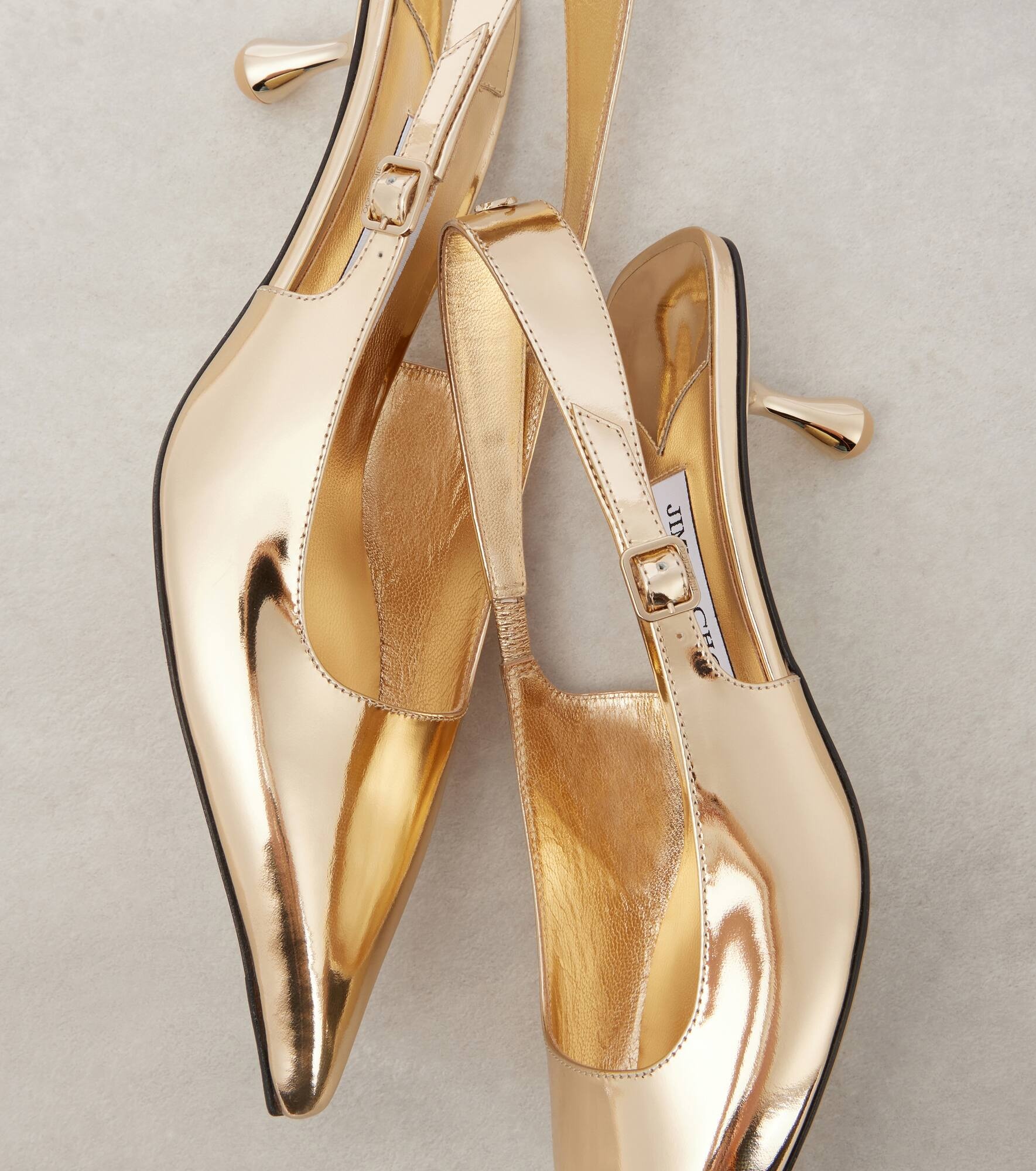 Amel 50 metallic leather slingback pumps - 5