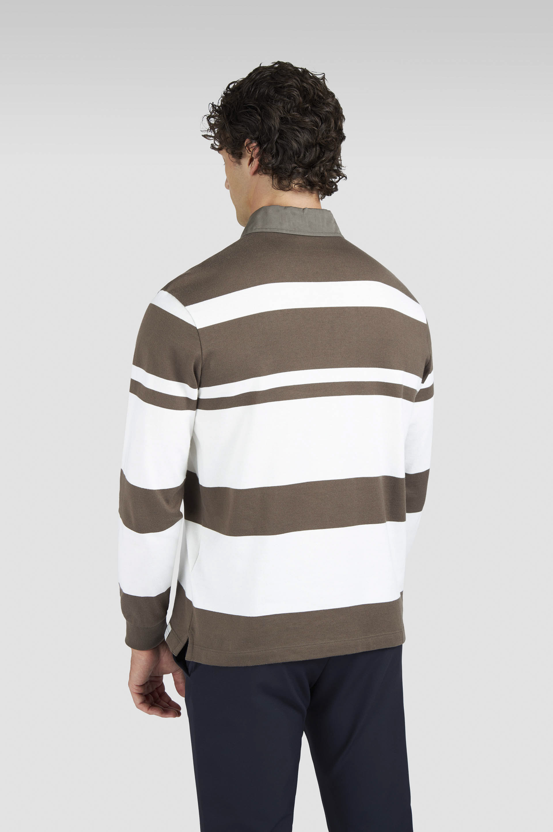 COTTON JERSEY RUGBY POLO SHIRT WITH EMBROIDERY - 3