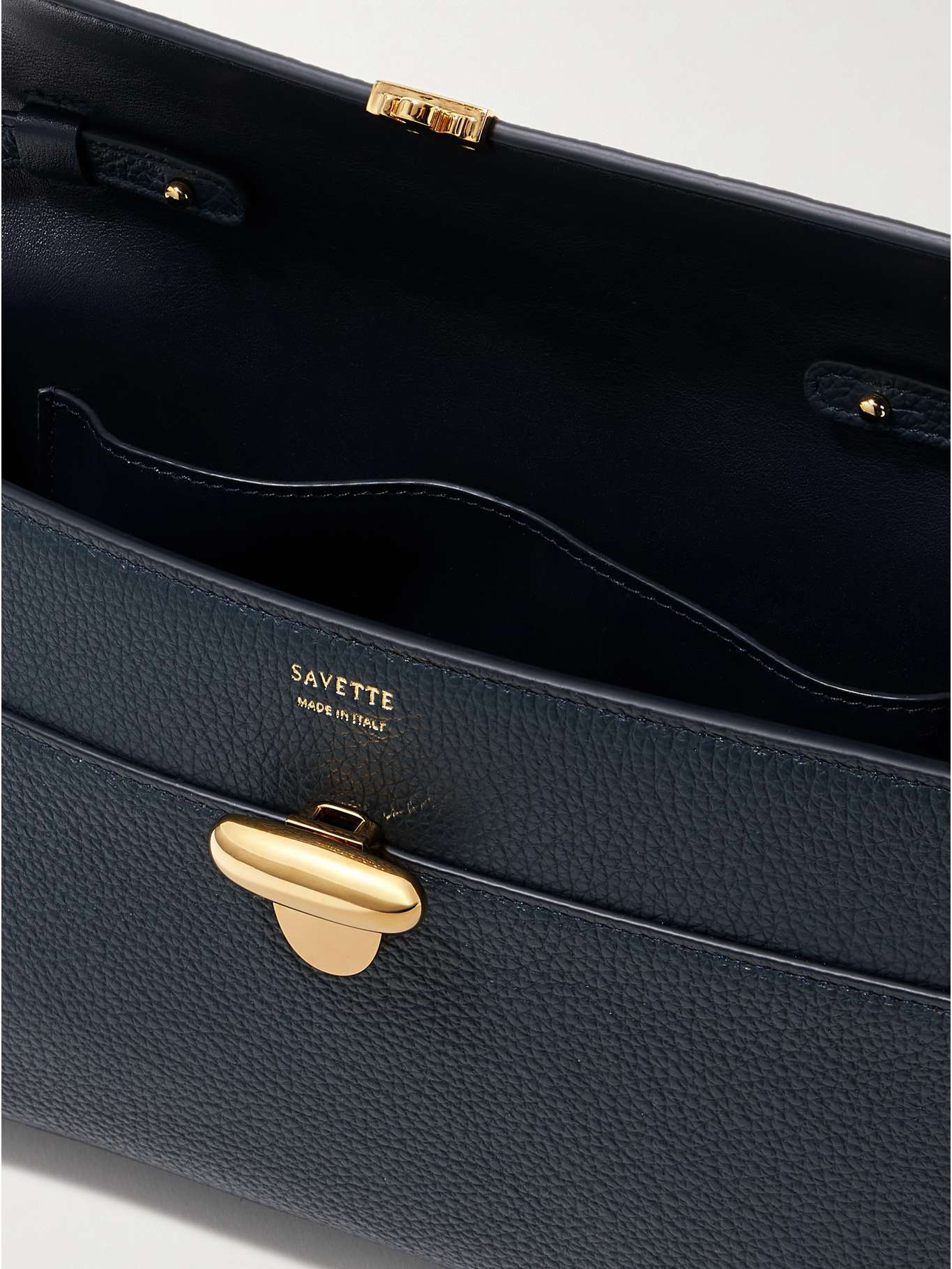 Symmetry textured-leather shoulder bag Navy - 5