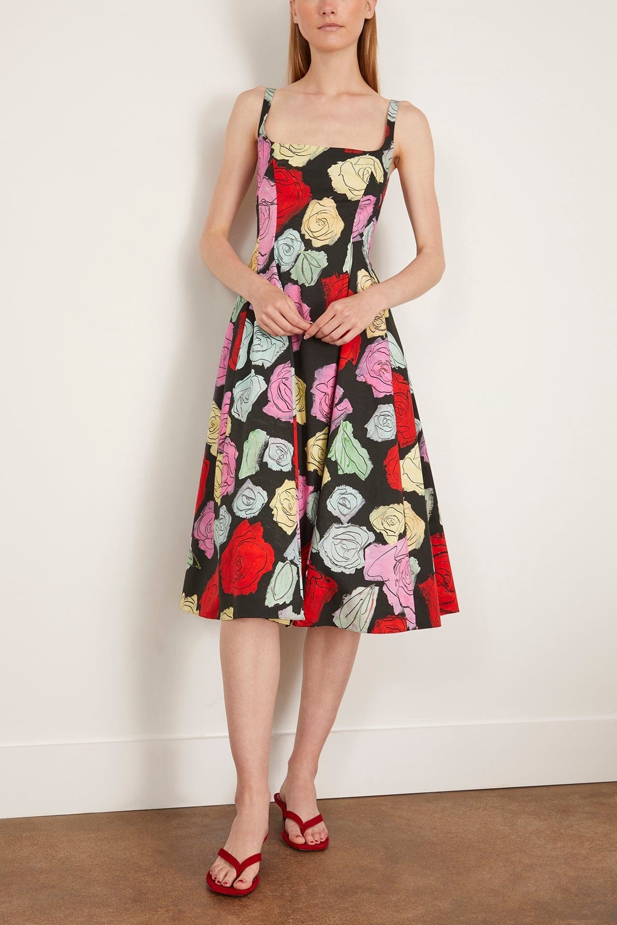 Orion Poplin Balloon Dress in Black - 3