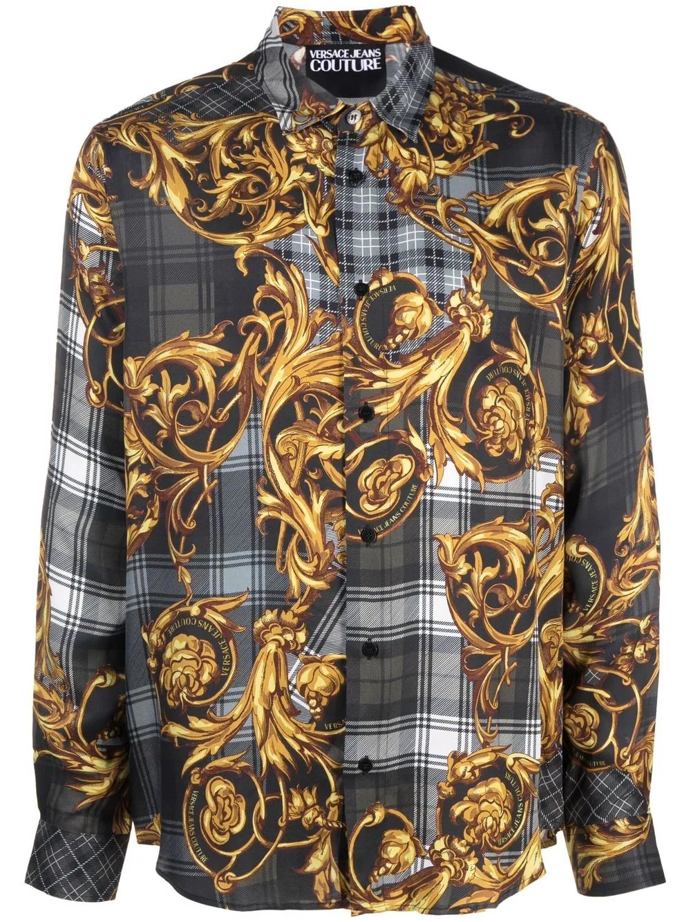 Tartan Baroque print shirt - 1