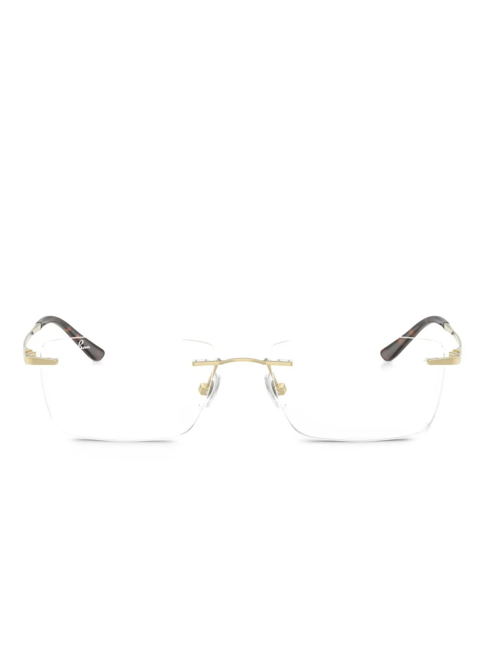 rimless rectangle-frame glasses - 1