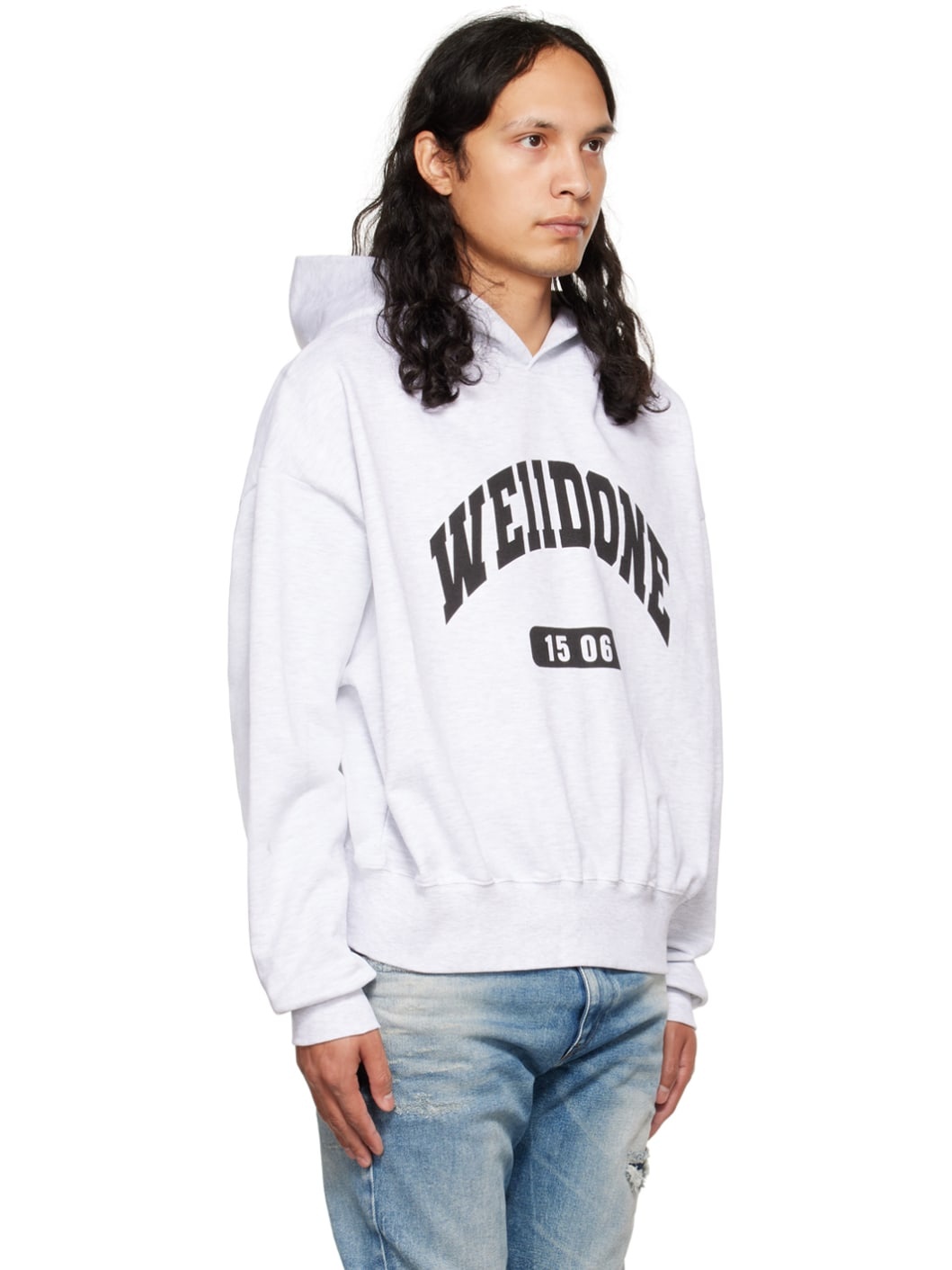 Gray Print Hoodie - 2
