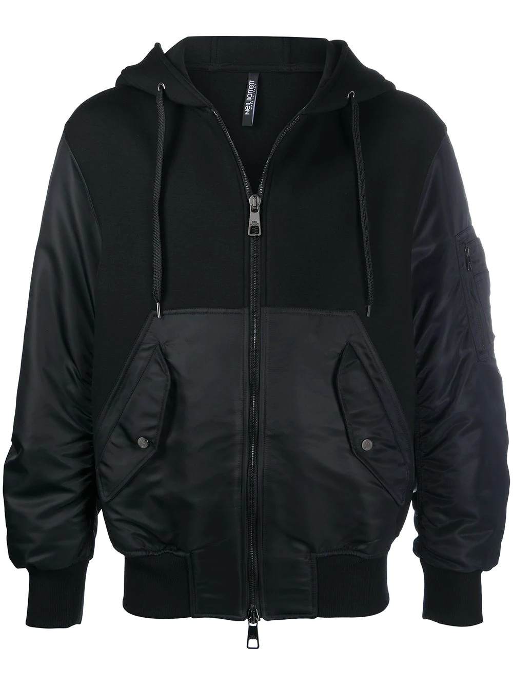 zipped hooded jacket - 1