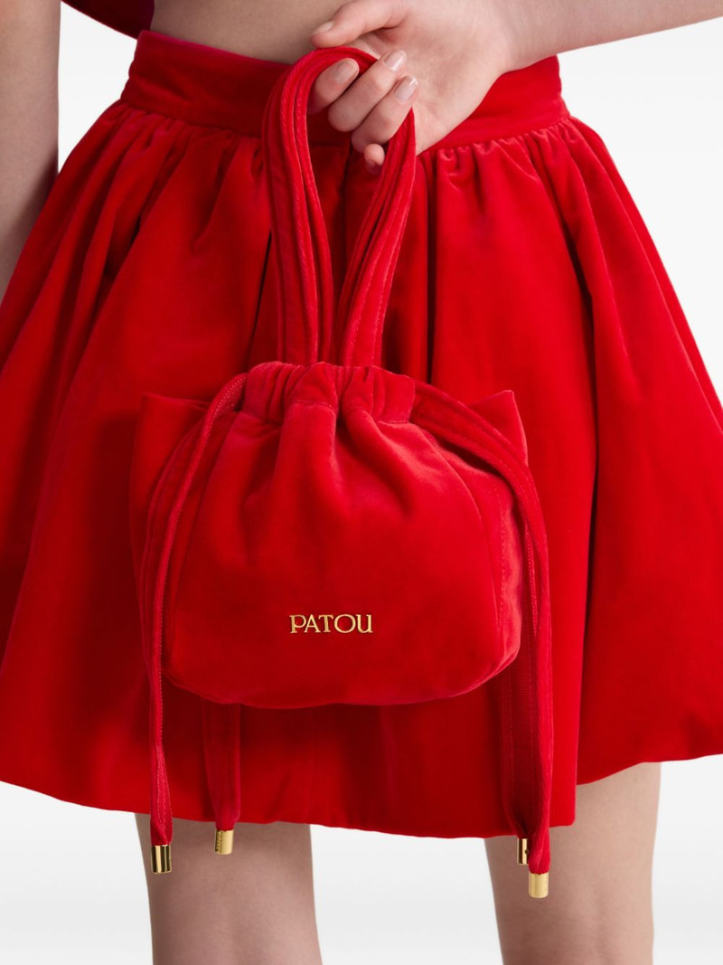 PATOU Evening velvet drawstring bag outlook