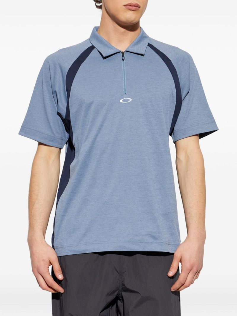 zip detail colour-block polo shirt 3