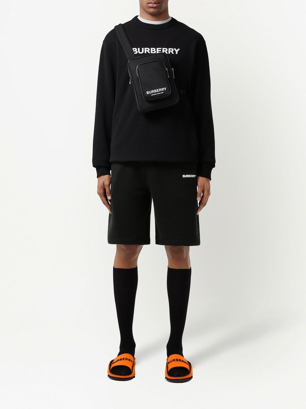 LOGO-PRINT TRACK SHORTS - 3