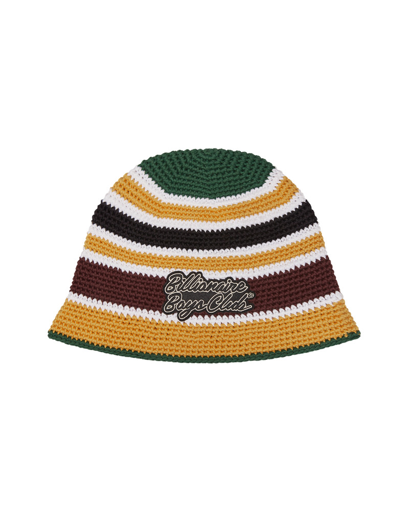 CROCHET STRIPE BUCKET HAT 1