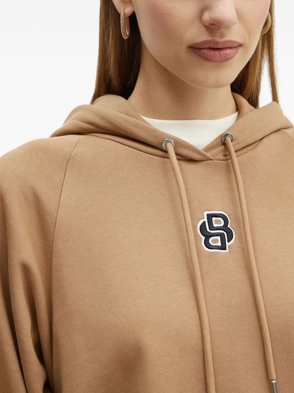 logo-embroidered hoodie - 4