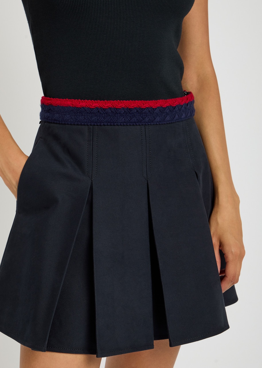 Moncler Pleated Stretch-cotton Mini Skirt - 5