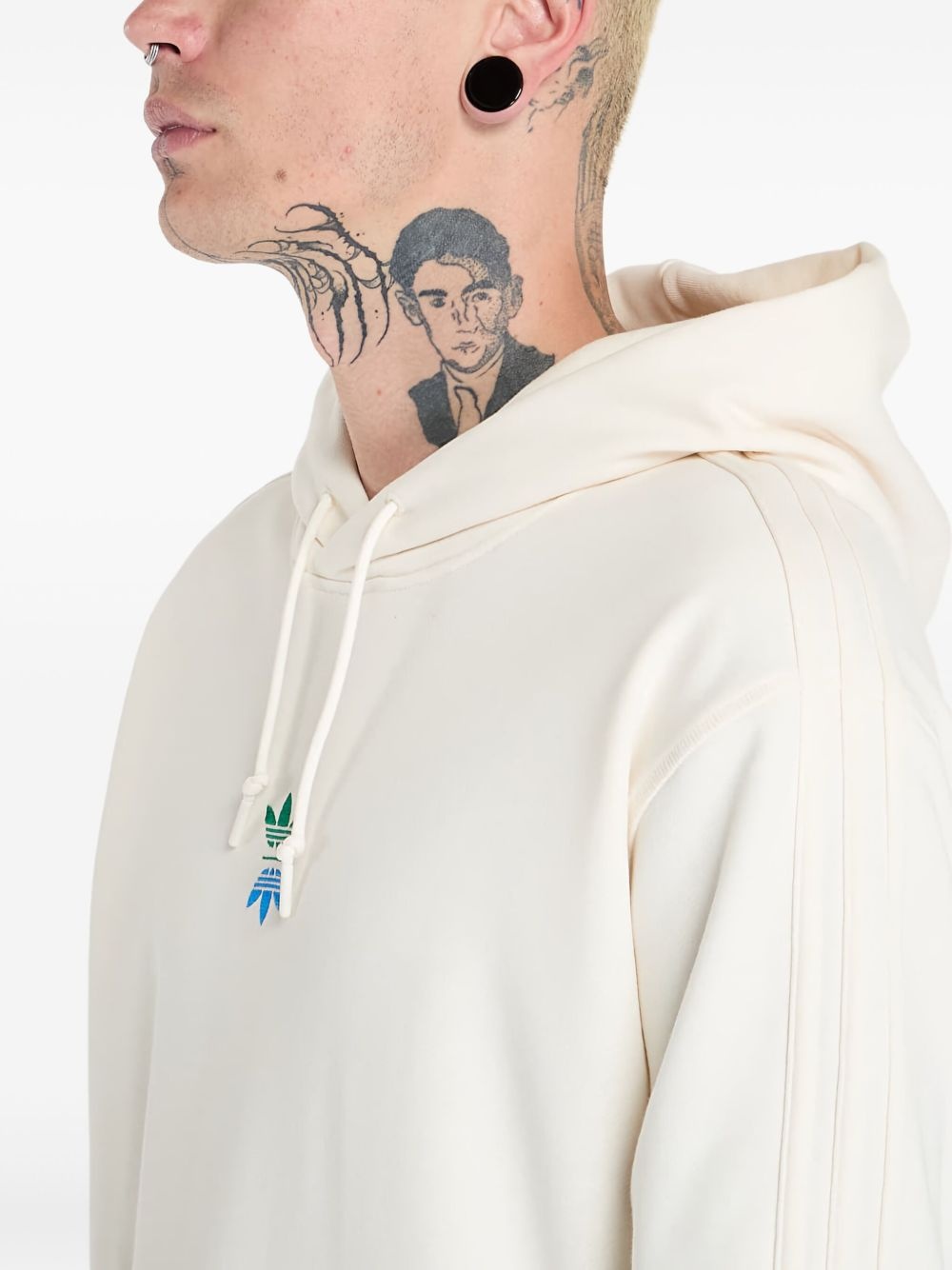 logo-embroidered hoodie - 4