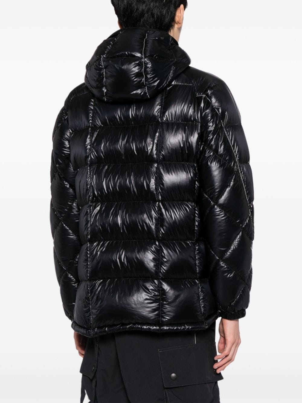 diamond-quilted padded jacket - 4