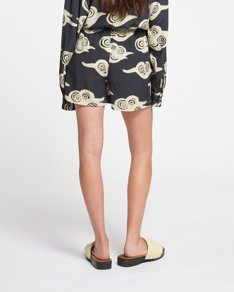 Nanushka Printed Crepe Shorts outlook