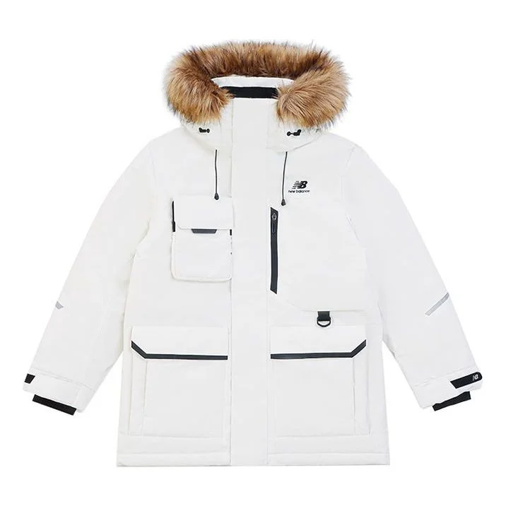 New Balance Logo Down Jacket 'White' 5PC44603-IV - 1