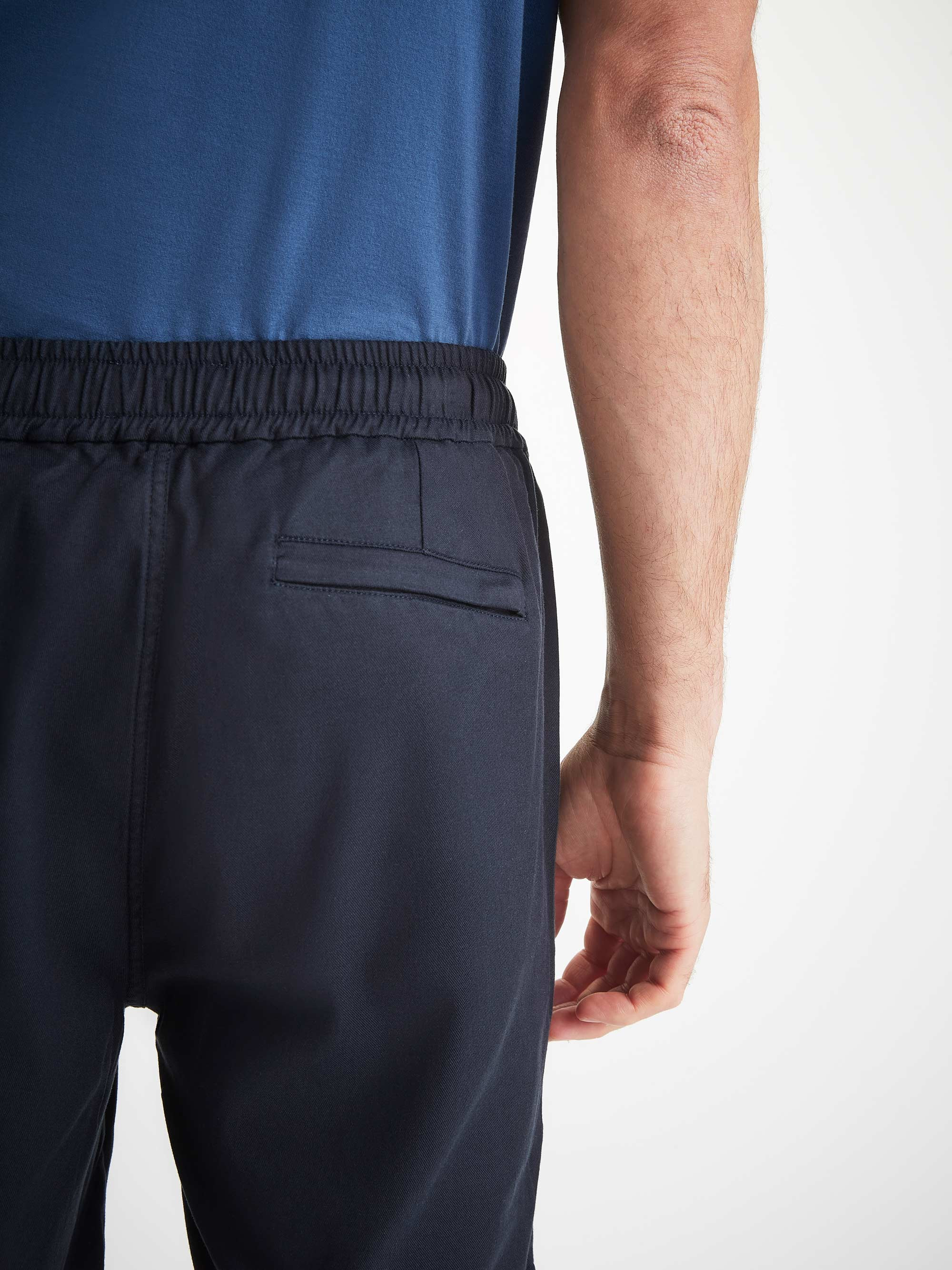 Men's Shorts Harris Lyocell Cotton Navy - 7