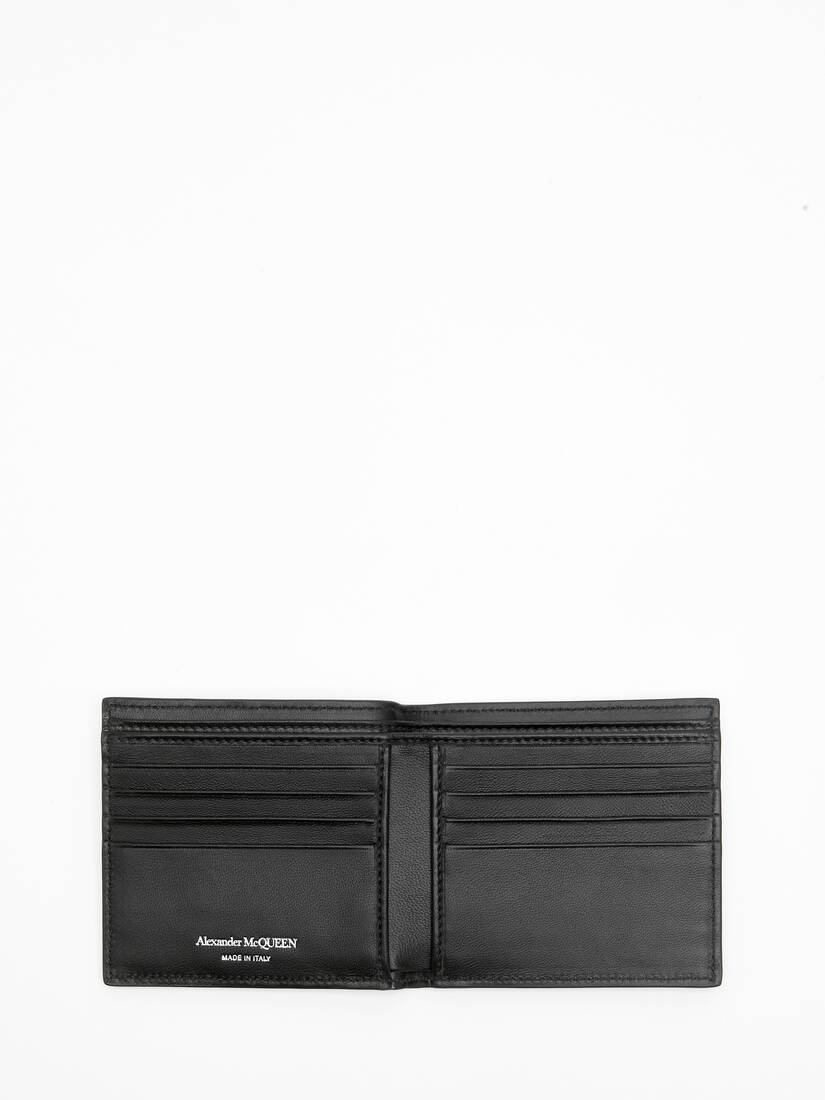 Men's McQueen Graffiti Billfold Wallet in Blue - 4
