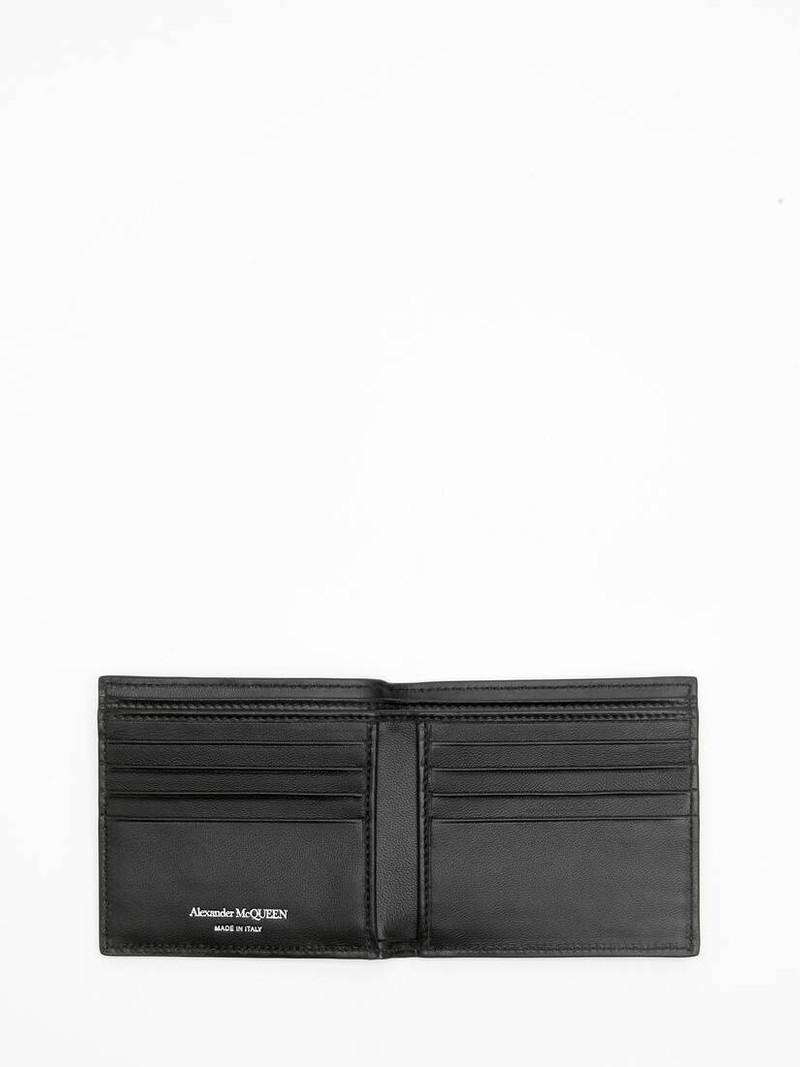 Men's McQueen Graffiti Billfold Wallet in Blue 4