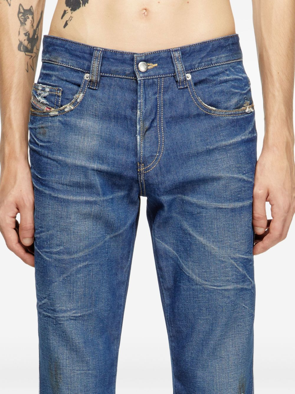 embroidered bootcut jeans - 5