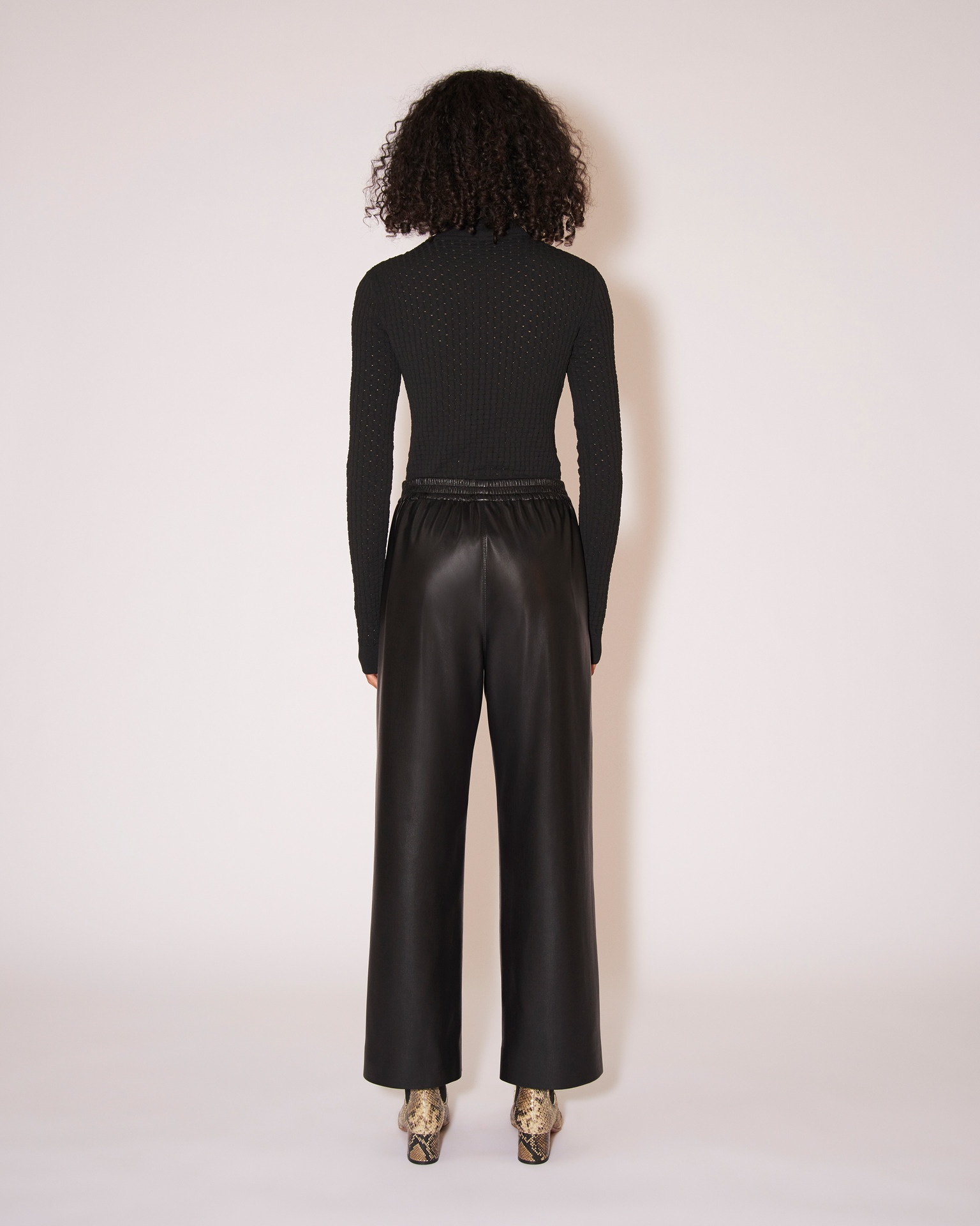 ODESSA - OKOBOR™ alt-leather pants - Black - 2