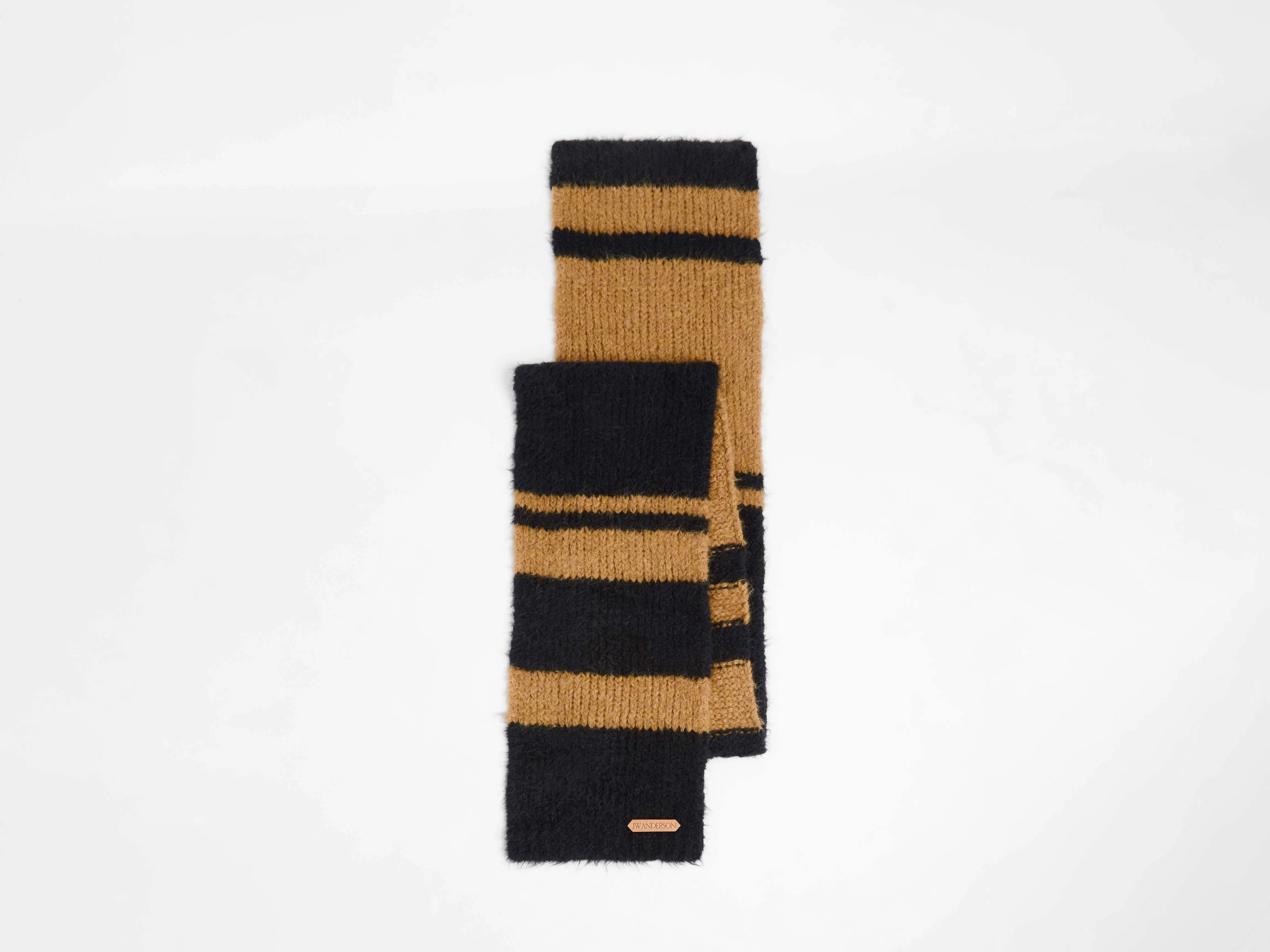 STRIPED SCARF IN BLACK - 1