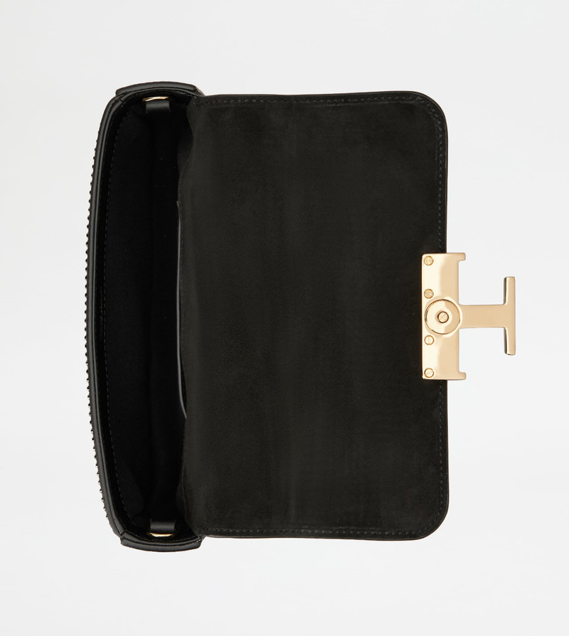 T TIMELESS FLAP BAG IN SUEDE MICRO - BLACK 3