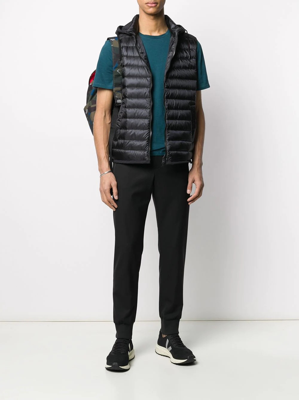 hooded down gilet - 2