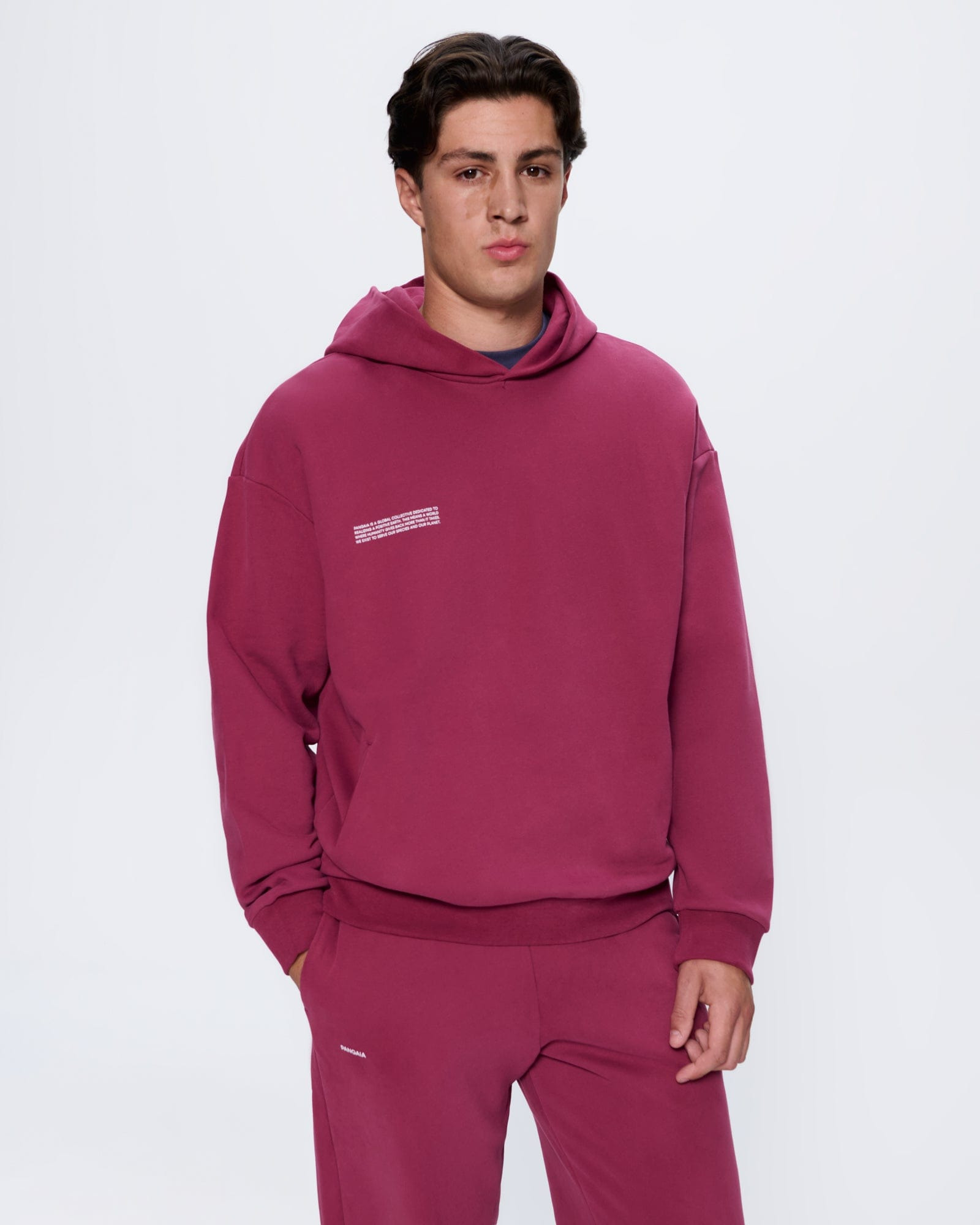 Mens 365 Midweight Hoodie - Milkyway Maroon - 2