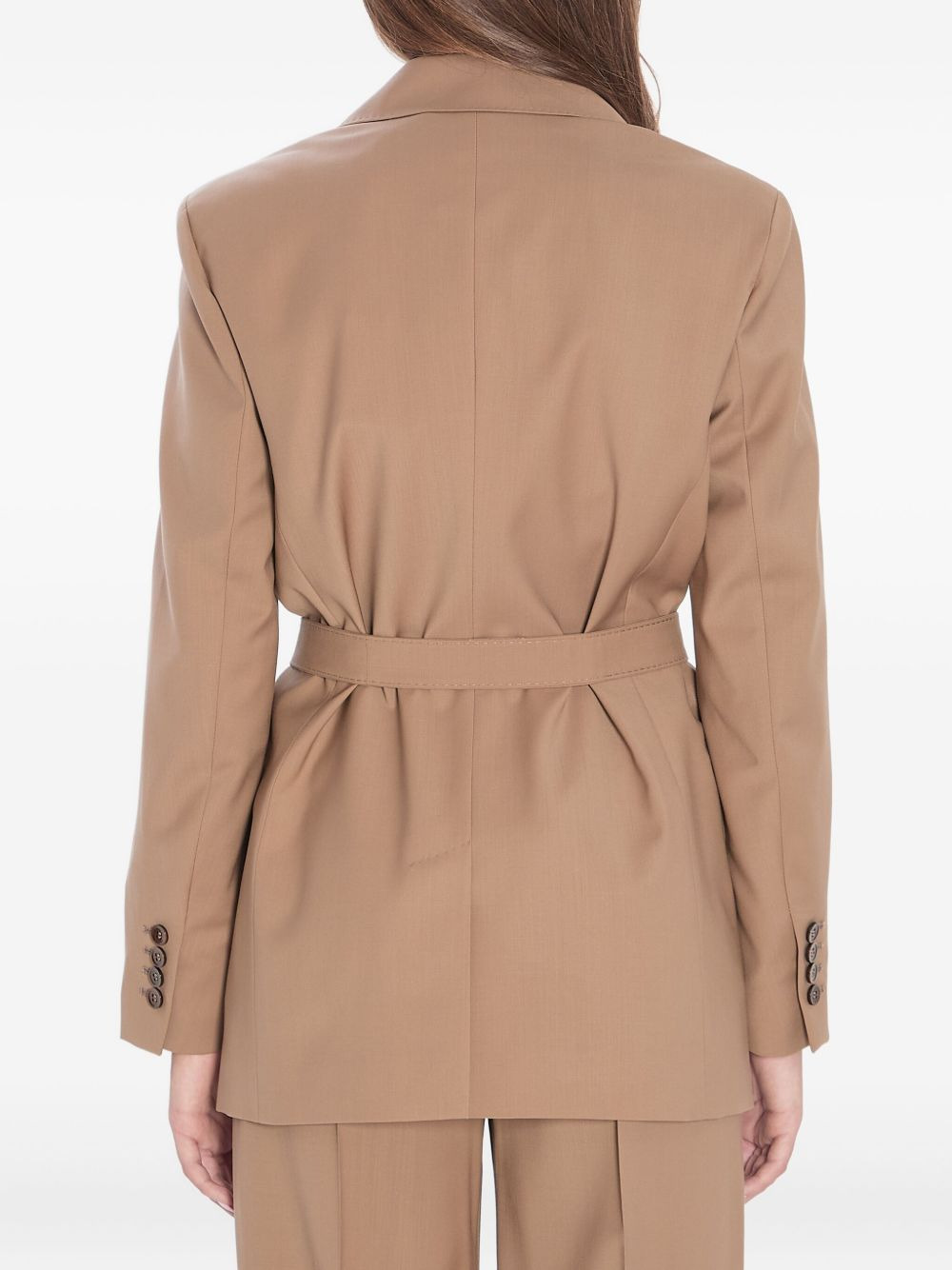 belted peak-lapel blazer - 4