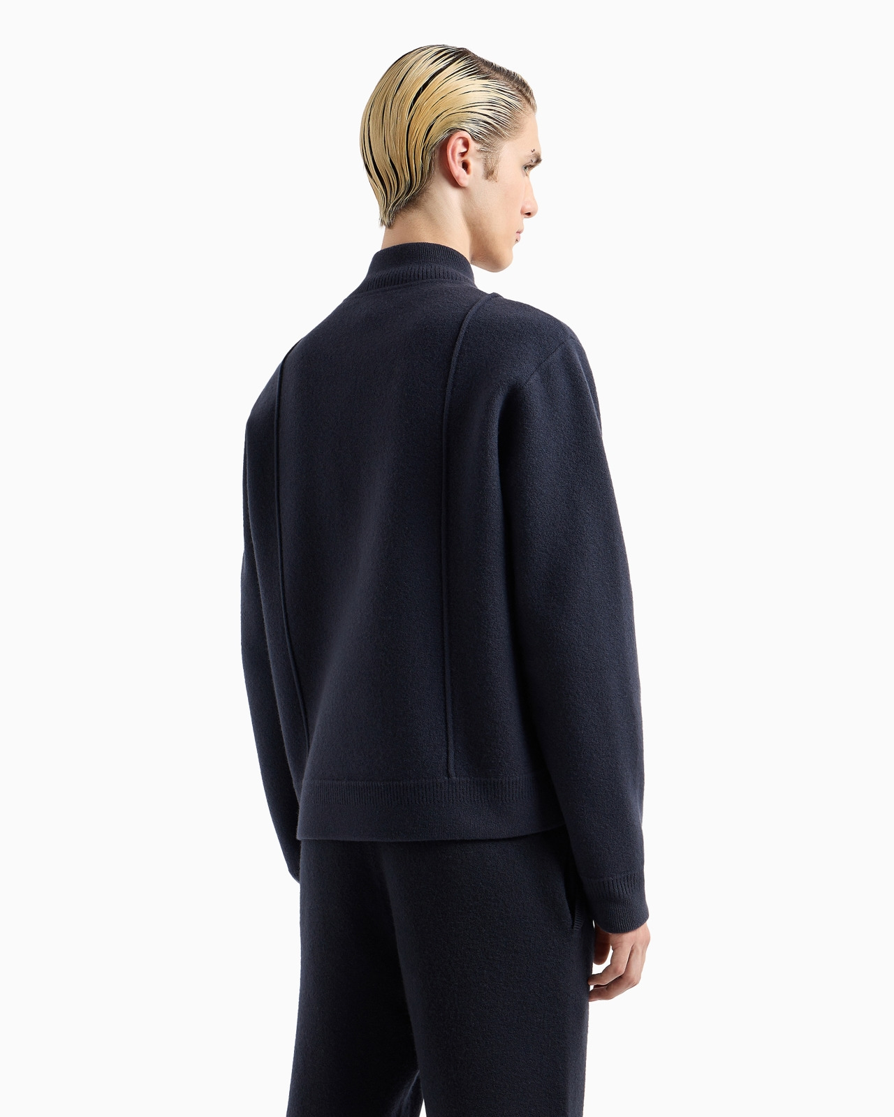 ICON ZIPPED BLOUSON IN A VIRGIN-WOOL KNIT - 3