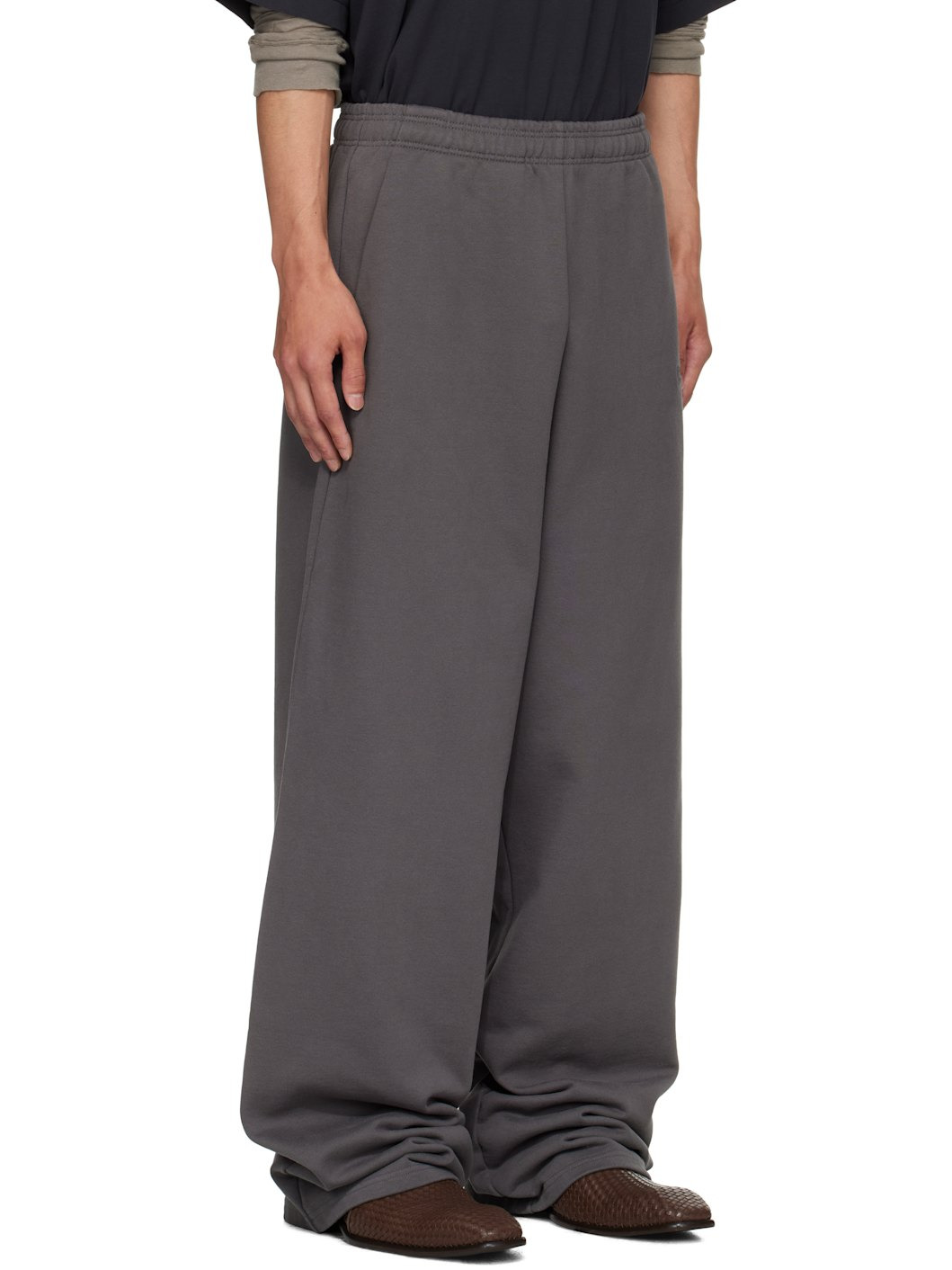 Gray Boxing Logo Baggy Sweatpants - 2