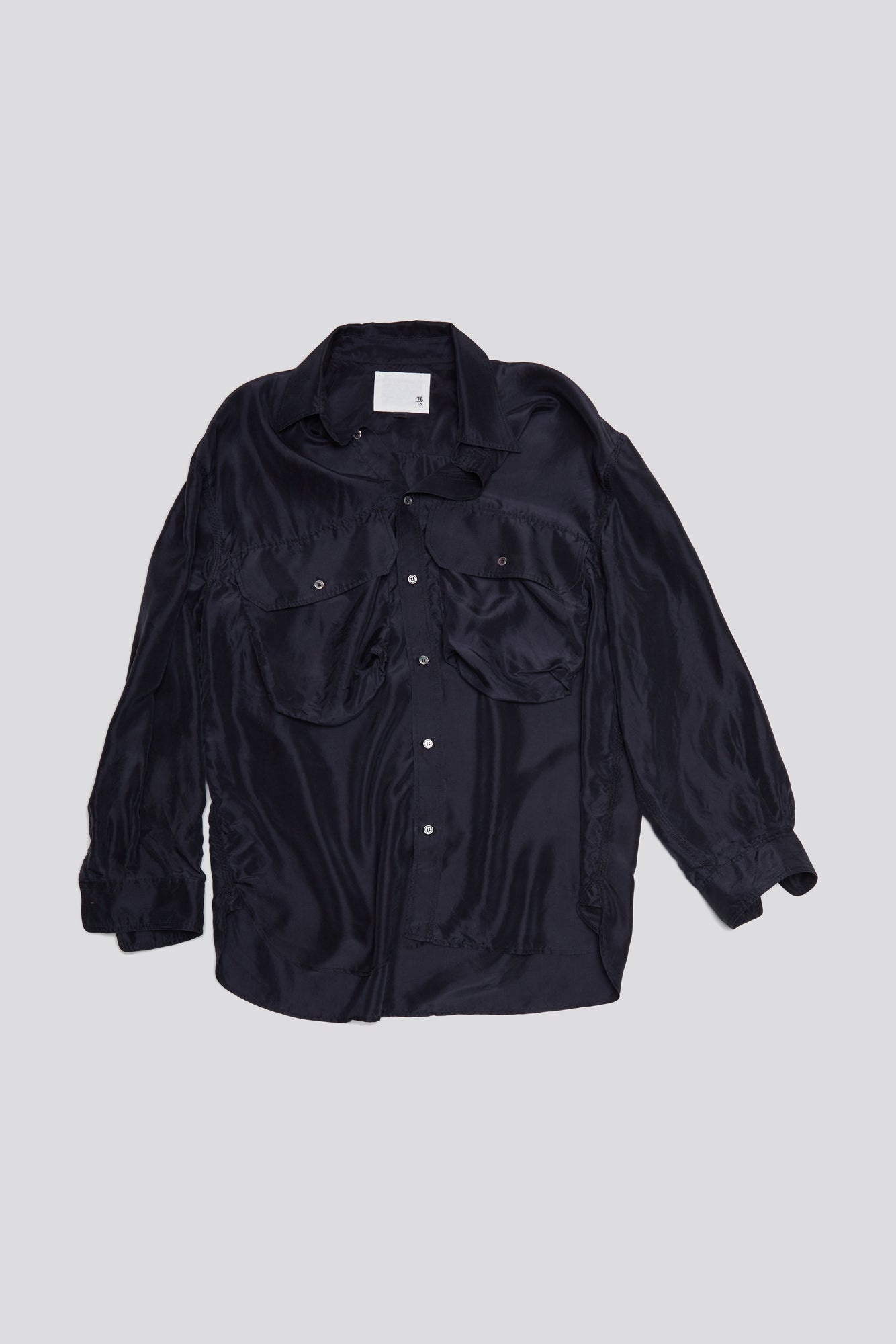 OVERSIZED POCKET SHIRT - BLACK OVERDYE - 1