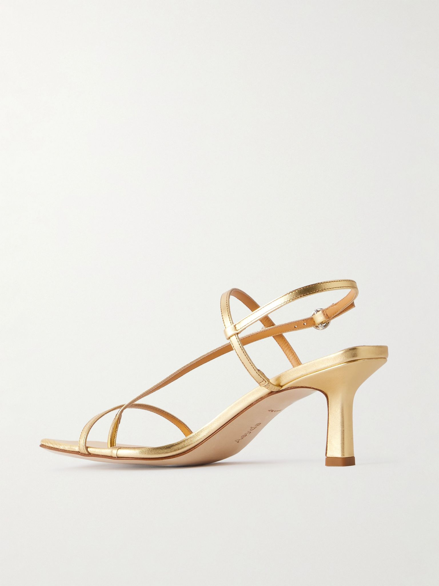 Elise leather sandals Gold - 3