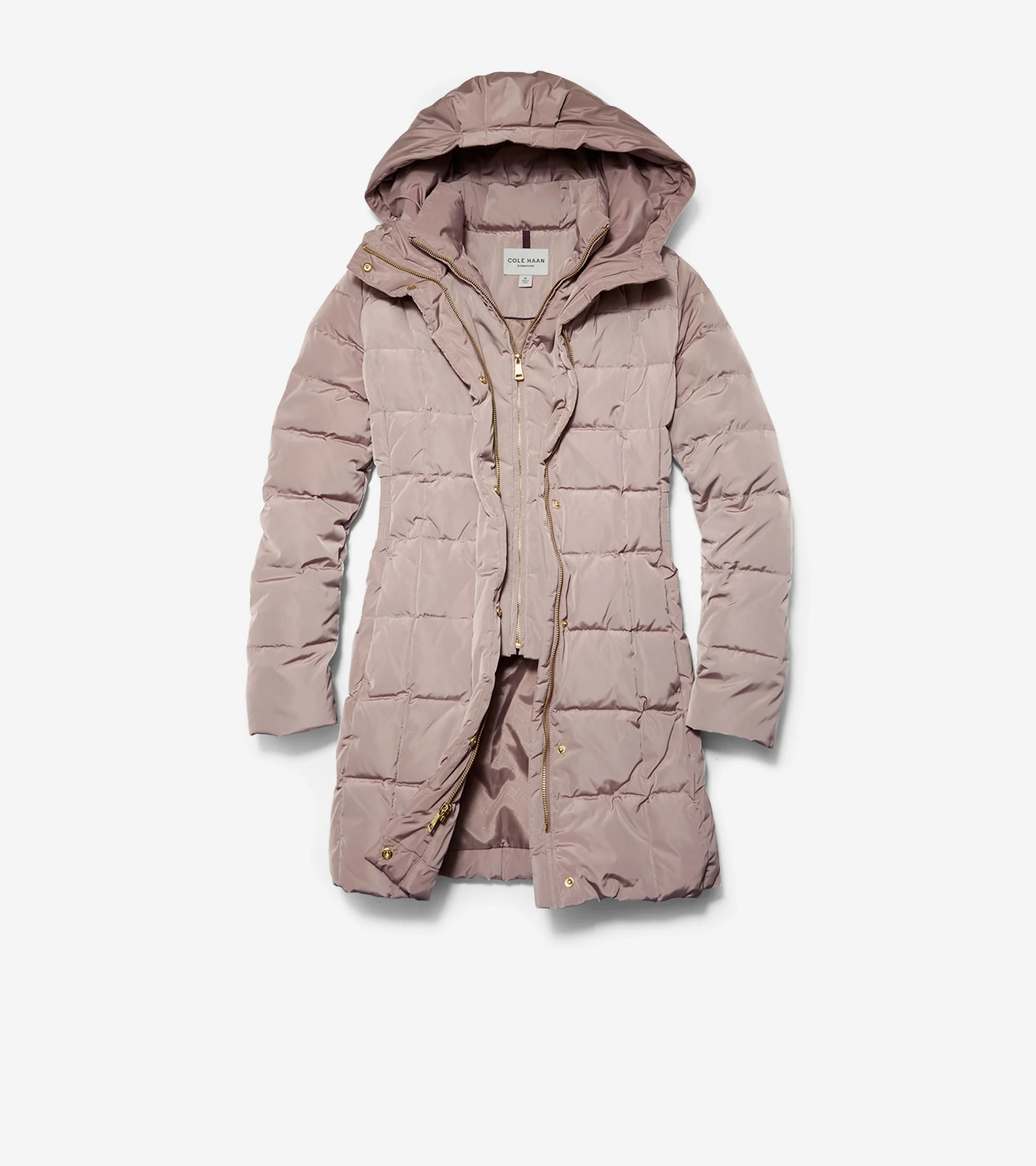 Women's 32" Signature Hooded Taffeta Down Coat - 1