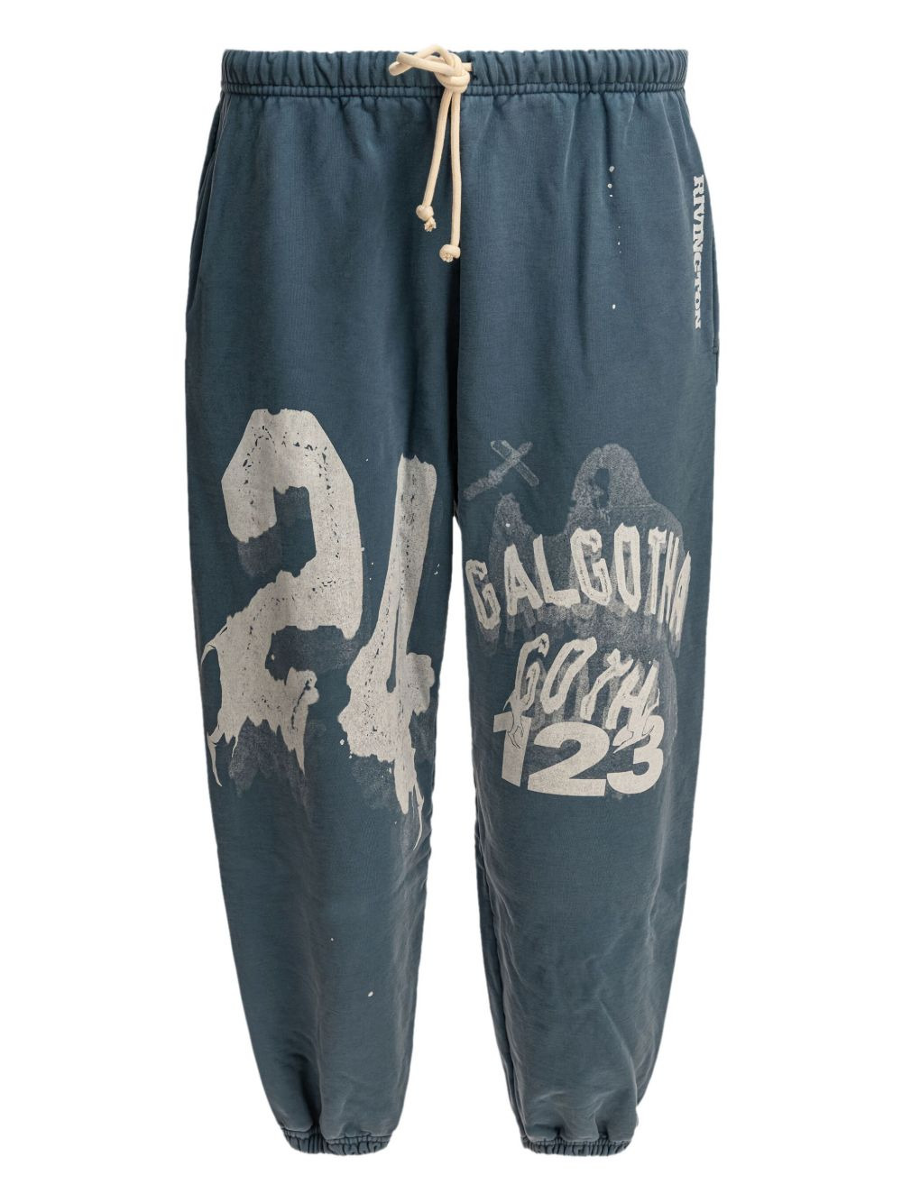 graphic-print drawstring trousers - 1