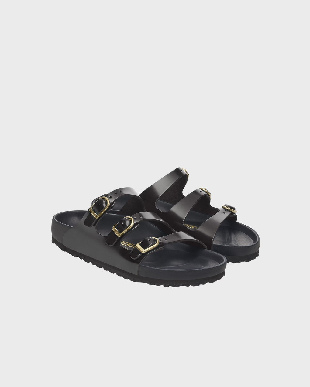 Sandals Florida D-Buckle High Shine  Black - 2