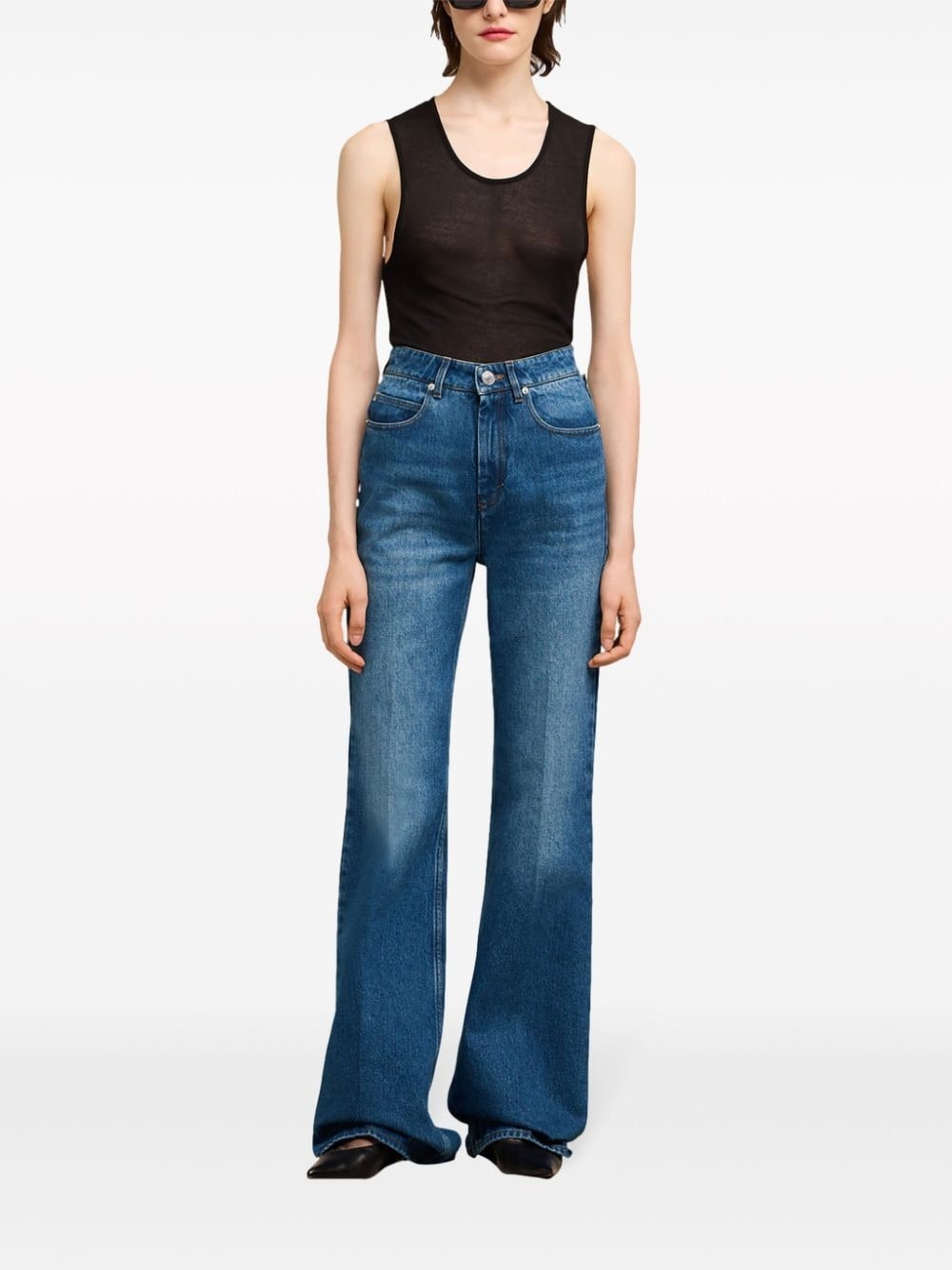 high-rise flared-leg jeans - 2