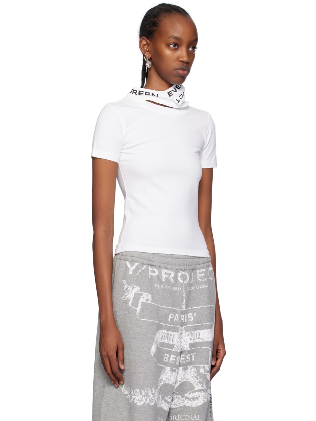 White Triple Collar T-Shirt - 2