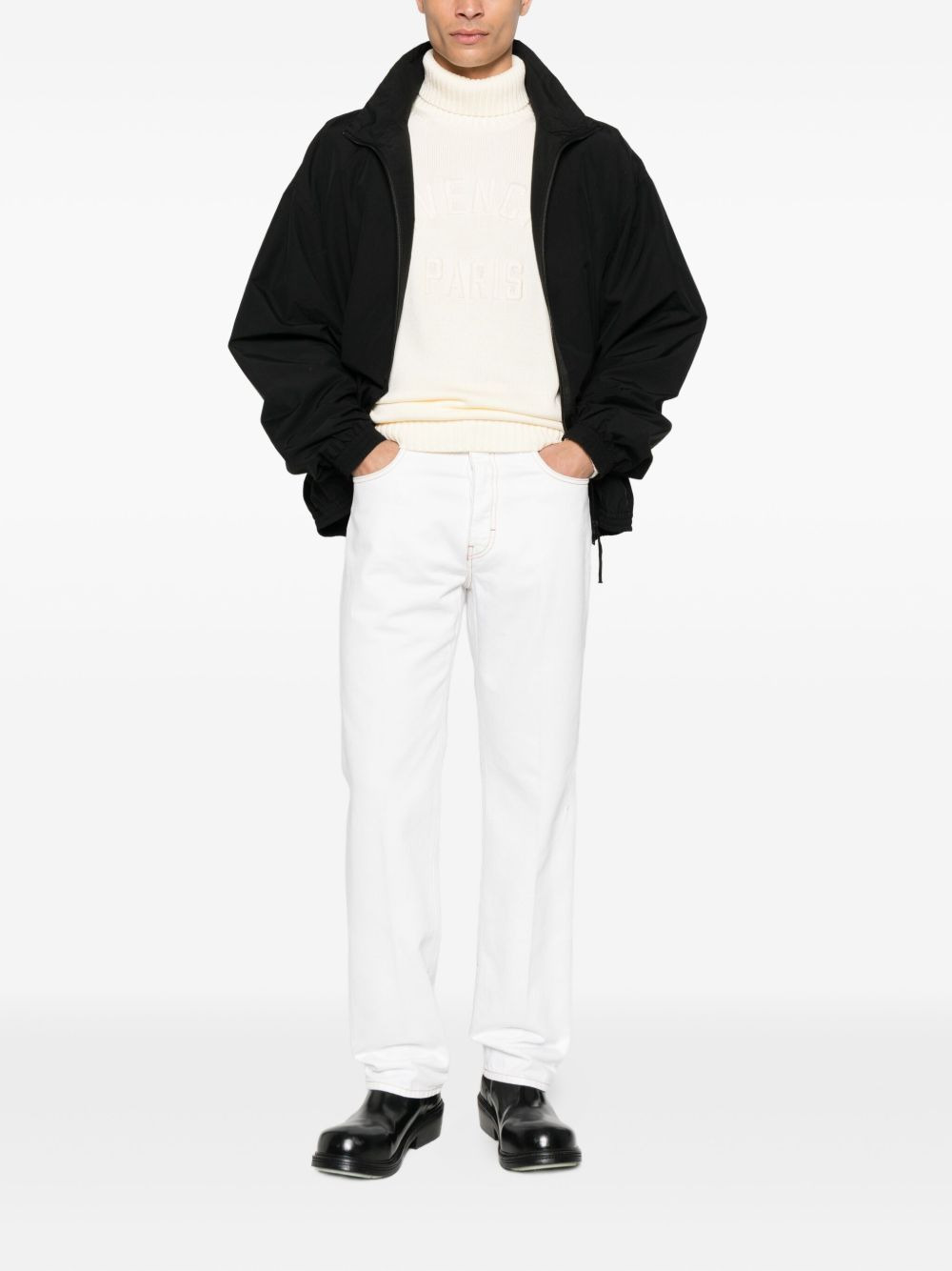contrast-stitching jeans - 2