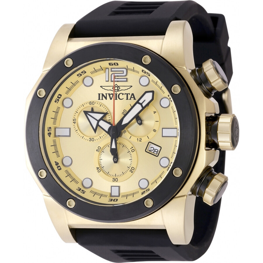 Invicta - Invicta Sea Hunter Chronograph GMT Quartz Gold Dial Men's Watch 48980 - 1