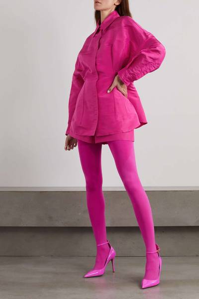 Valentino Silk-moiré mini shirt dress outlook