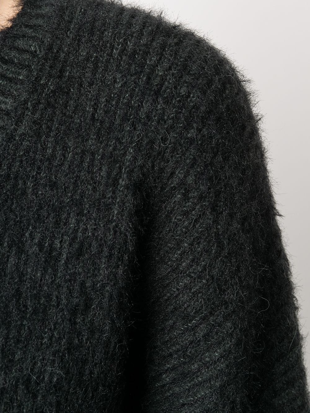 textured knit v-neck jumper - 5