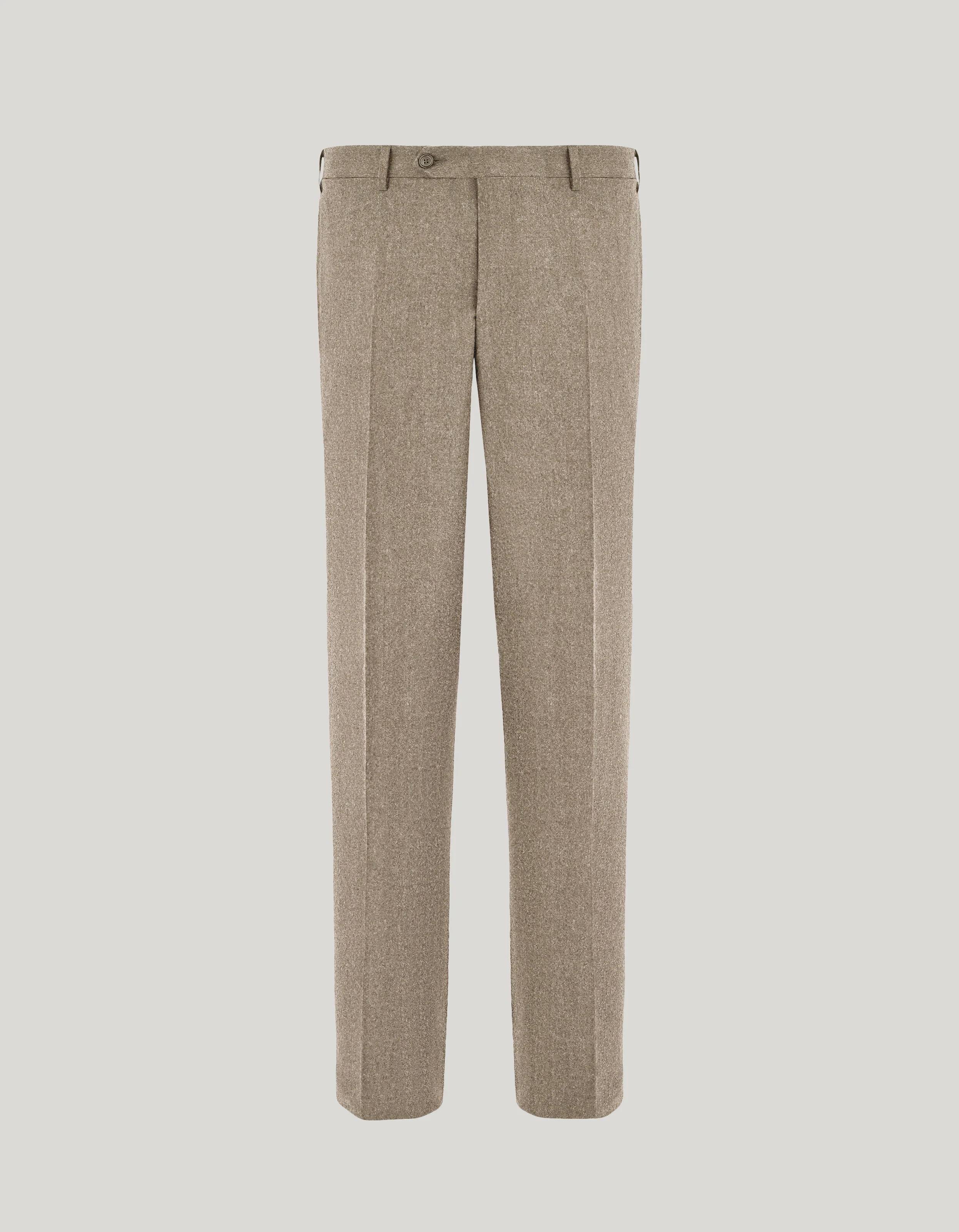 WALNUT WOOL FLANNEL REGULAR-FIT PANTS - 1