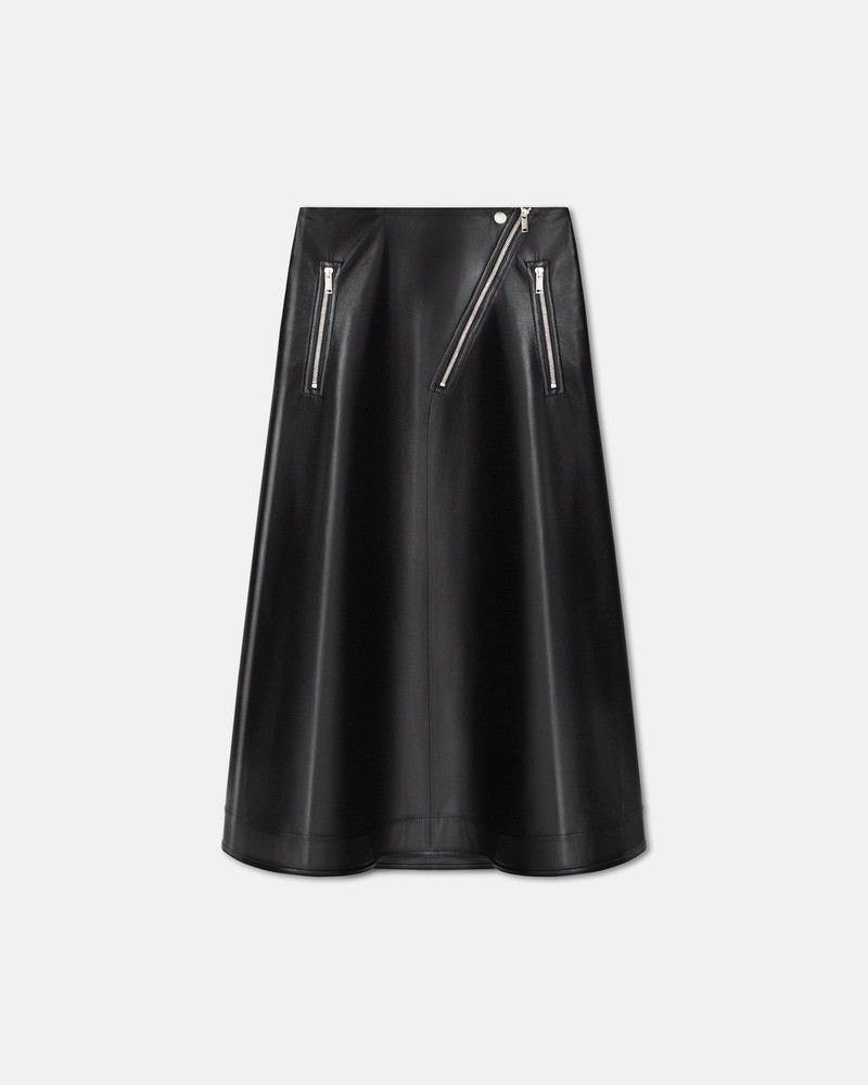 Regenerated Leather Midi Skirt 1