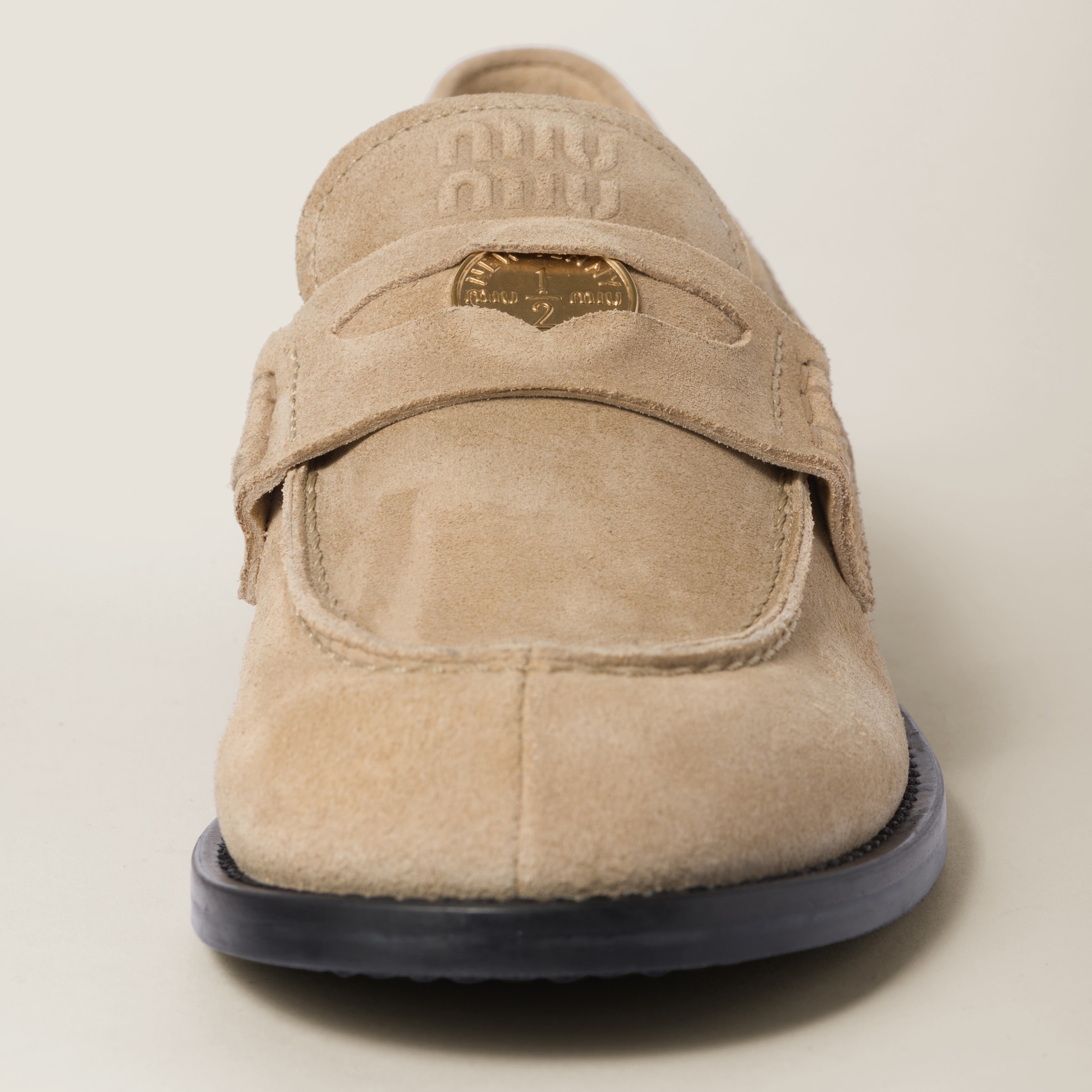 Miu Miu Faded suede loafers | miumiu | REVERSIBLE