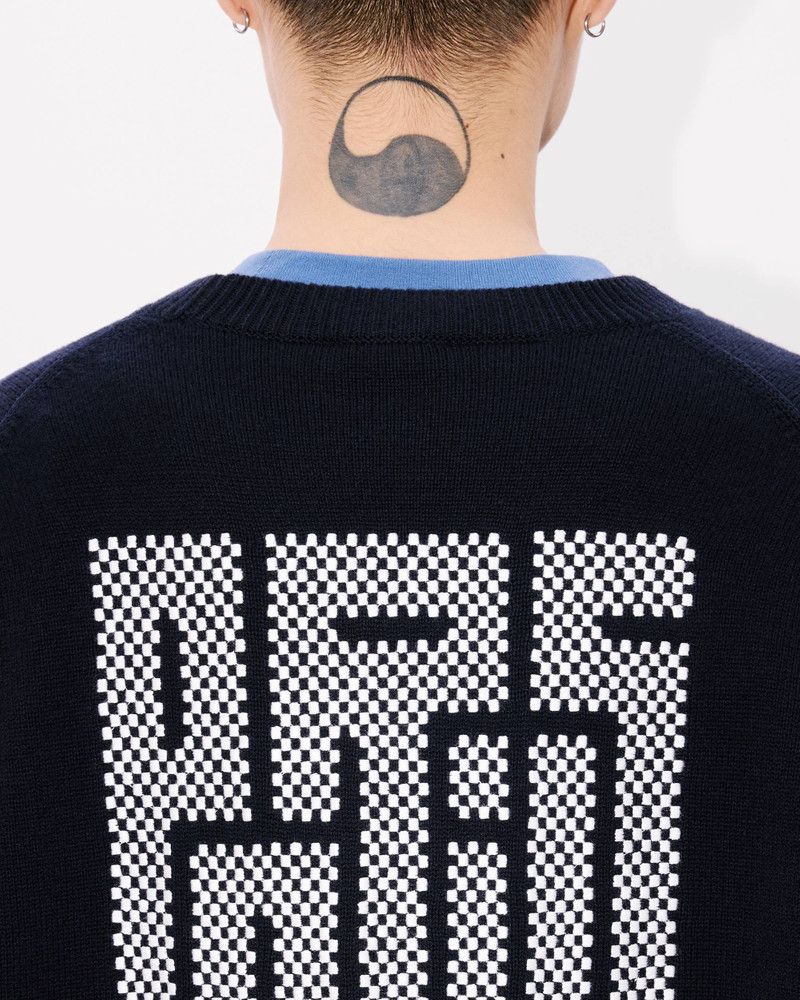 'KENZO Kamon' embroidered jumper in wool and cotton 7