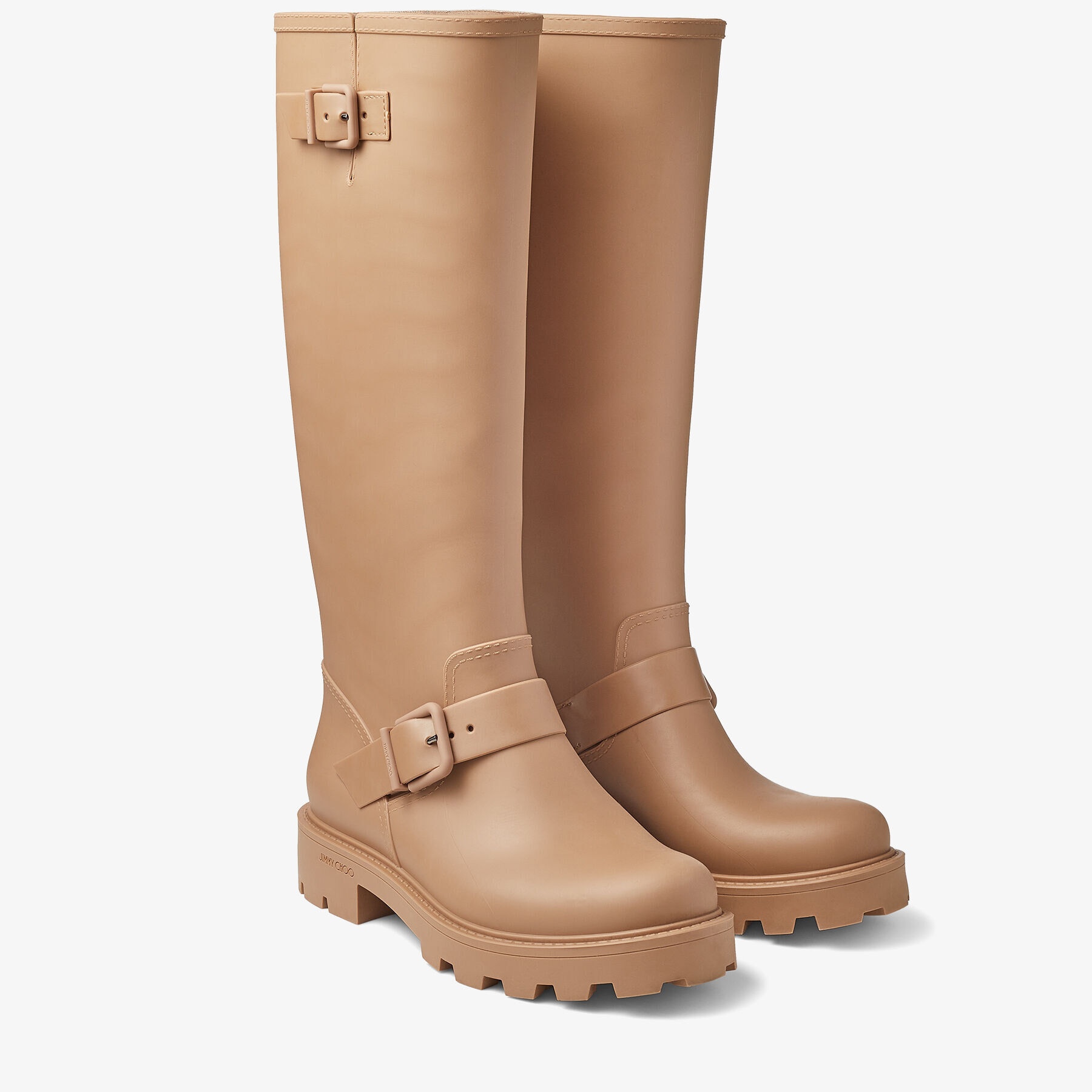 Yael Flat Tall
Camel Biodegradable Rubber Knee-High Rain Boots - 3