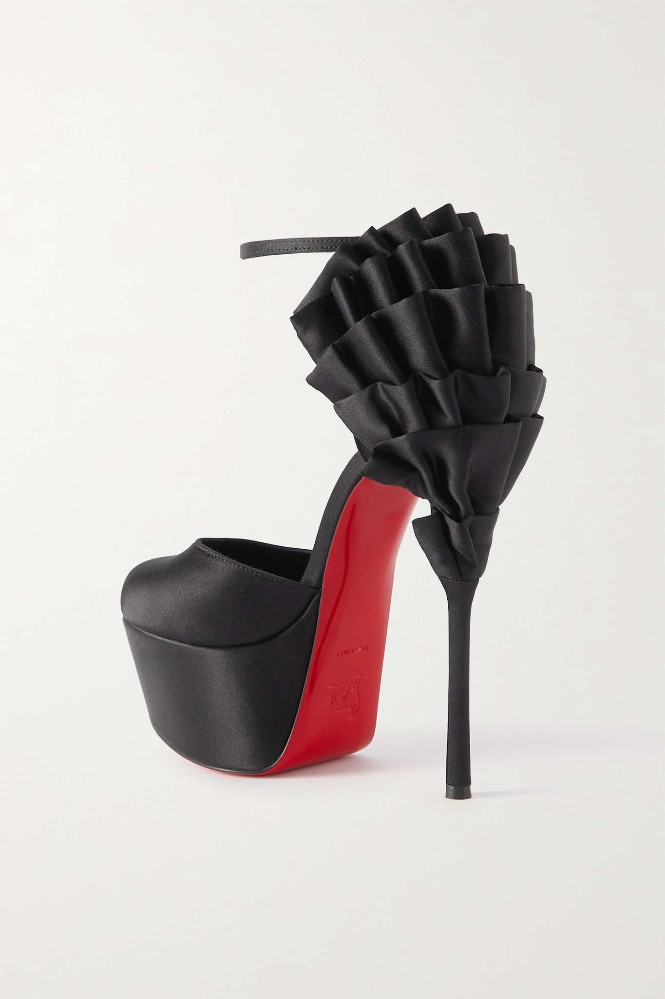 Christian Louboutin Maria Frou Alta 160 ruffled satin