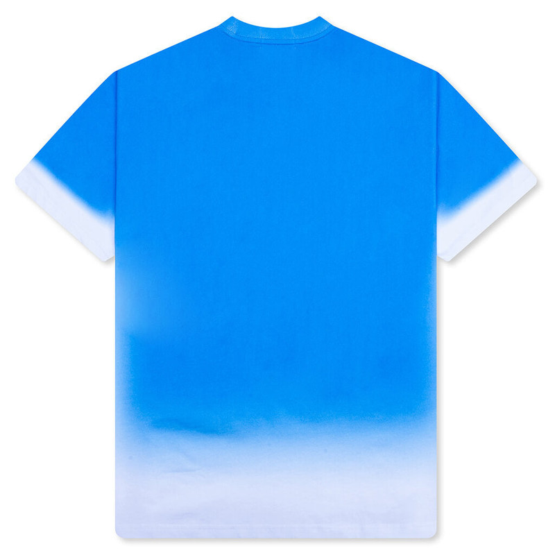 A BATHING APE® SPRAY PRINT BATHING APE LOGO RELAXED FIT TEE - BLUE outlook