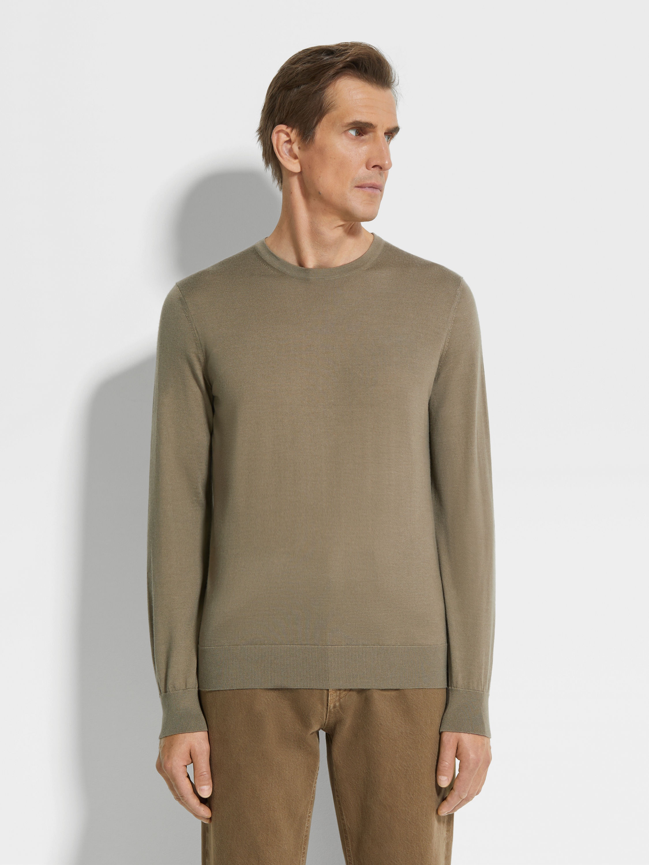 KHAKI CASHSETA CREWNECK - 4