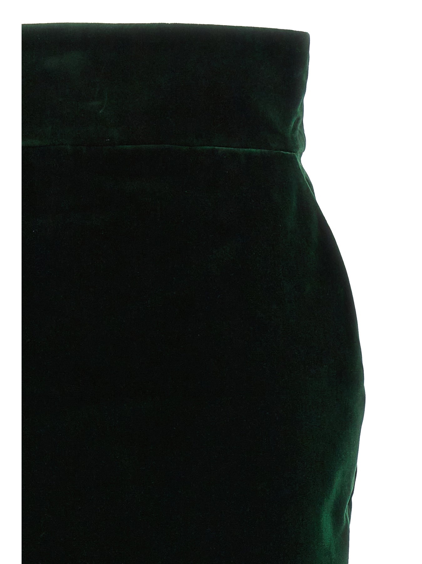 Velvet Midi Skirt Skirts Green - 3